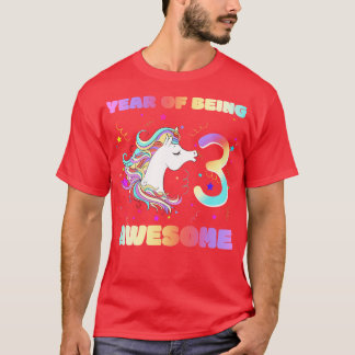 Niedliches Einhorn 3 Jahre Phantastisch 3. Geburts T-Shirt