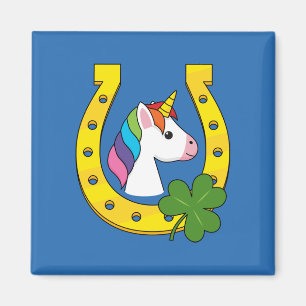 Niedliches Einhorn am St. Patrick's Day Magnet