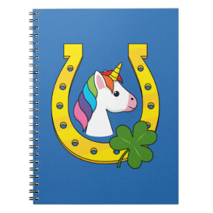 Niedliches Einhorn am St. Patrick's Day Notizblock