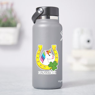 Niedliches Einhorn am St. Patrick's Day Personaliz Aufkleber