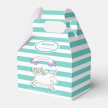 Niedliches Einhorn Aquamarin gestreifter Kindergeb