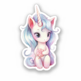niedliches Einhorn Aufkleber