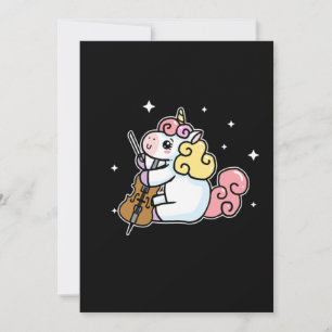 Niedliches Einhorn Cello Festival Einladung
