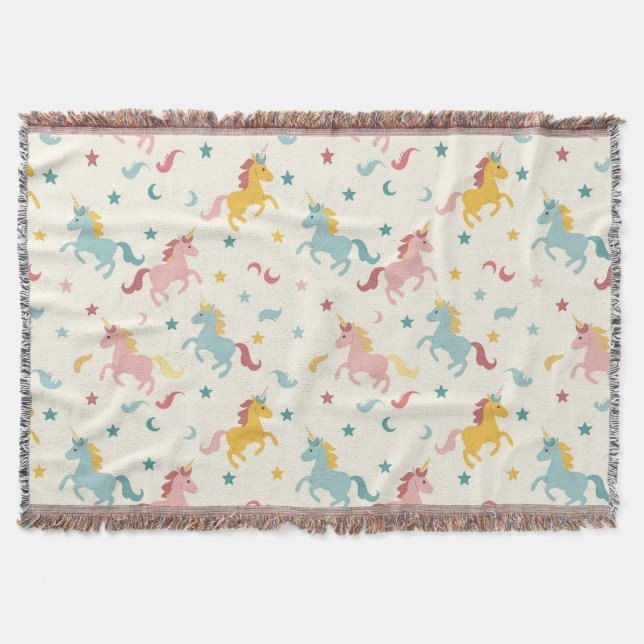 Niedliches Einhorn Decke (Vorderseite)