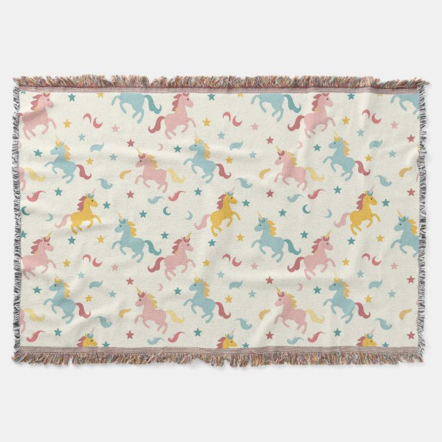 Niedliches Einhorn Decke (Vorderseite)