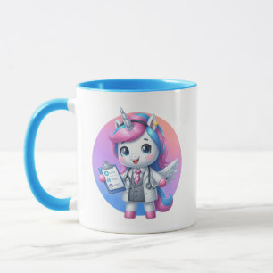 Niedliches Einhorn Doctor wird Monogramm hinzugefü Tasse