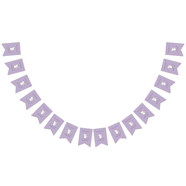 Niedliches Einhorn Geburtstagsjagdflaggen Wimpelkette (Alle)