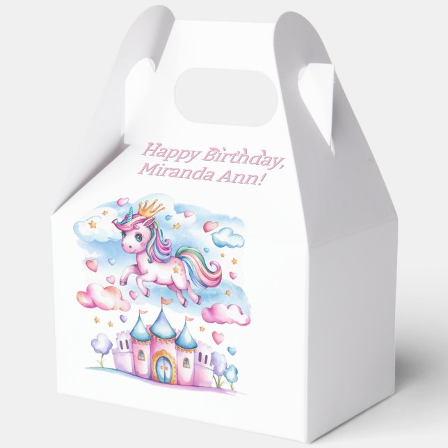Niedliches Einhorn Geschenkschachtel (Rückseite)