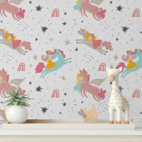 Niedliches Einhorn Girl Modernes Kindermuster