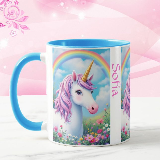 Niedliches Einhorn, Girl's Name Rosa Tee Party hin Tasse (Von Creator hochgeladen)
