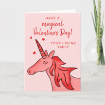 Niedliches Einhorn Herzkids Unterricht Valentinsta