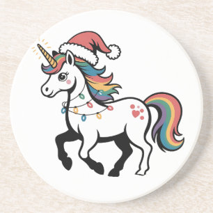 Niedliches Einhorn Hirschrecken Weihnachtslicht So Getränkeuntersetzer