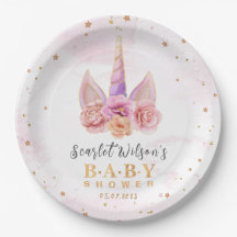 Niedliches Einhorn Horn Baby Dusche Gold Glitzer