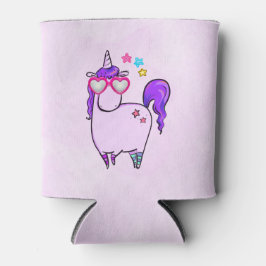 Niedliches Einhorn in Herz-Shaped-Brille Dosenkühler