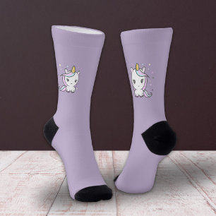 Niedliches Einhorn Lila Socken