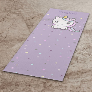 Niedliches Einhorn Lila Yoga Mat Yogamatte
