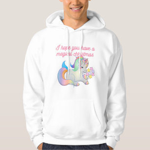 Niedliches Einhorn Magische Weihnachten Ugly Xmas Hoodie
