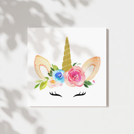 Niedliches Einhorn, magisches Einhorn, Girl-Kinder Leinwanddruck