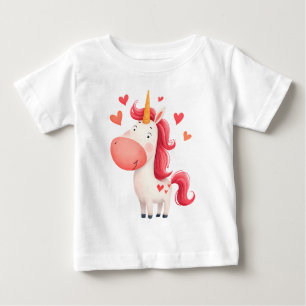 Niedliches Einhorn mit Herz - Magische Kinder Baby T-shirt