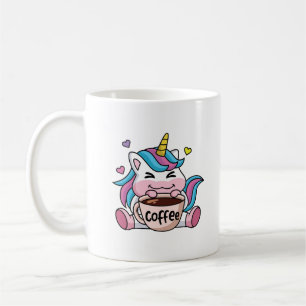 Niedliches Einhorn mit Kaffee Kaffeetasse