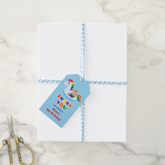 Niedliches Einhorn mit Wings Float Kinder Party Ge Geschenkanhänger (Mit Garn)