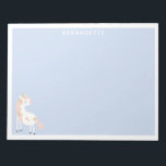 Niedliches Einhorn Pastellfarben Rosa Lila Goldnam Notizblock<br><div class="desc">Dieses niedliche Notizblock weist eine süße Einhorn-Illustration in Weiß und Rosa auf einem pastellfarbenen Hintergrund auf. Personalisieren Sie es mit Ihrem Namen. Tolle Geschenkidee.</div>