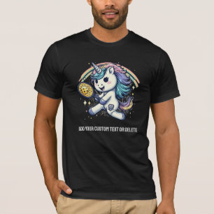 Niedliches Einhorn-Pickleball-Spielerin Pickleball T-Shirt
