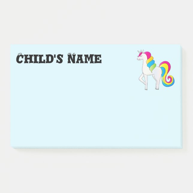 Niedliches Einhorn Post-it Klebezettel (Vorderseite)