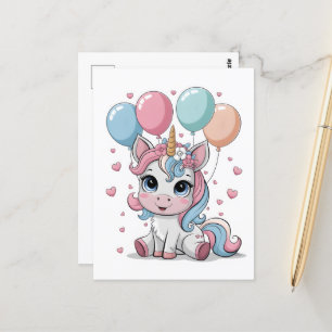 Niedliches Einhorn Postkarte