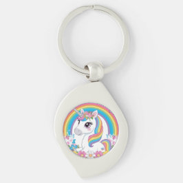 Niedliches Einhorn-Regenbogen Magisches Fantasiege Schlüsselanhänger