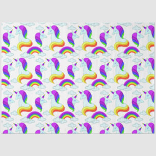 Niedliches Einhorn-Regenbogen-Muster Kids-Zimmer-D Seidenpapier