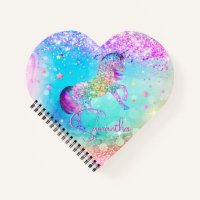 Niedliches Einhorn-Rosa Glitzer Regenbogenaqua Mon