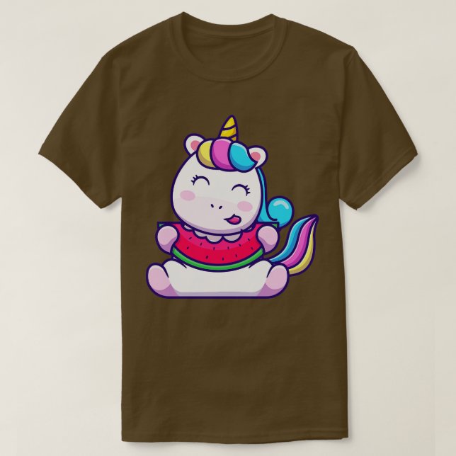 Niedliches Einhorn T-Shirt (Design vorne)