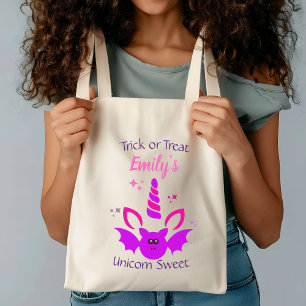 Niedliches Einhorn Thema Halloween Personalisiert Tragetasche