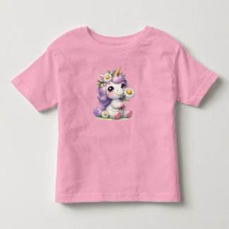 Niedliches Einhorn-Thema Kleinkind T-shirt