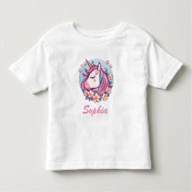 Niedliches Einhorn und Blume, Name personalisieren