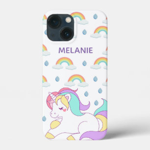 Niedliches Einhorn und Regenbogen Personalisiert Case-Mate iPhone Hülle