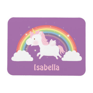 Niedliches Einhorn und Regenbogenmagnet für Mädche Magnet