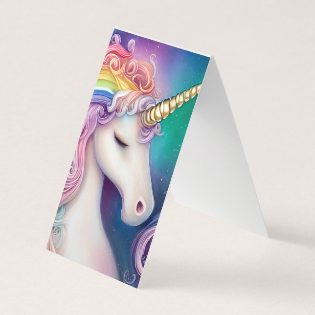 Niedliches Einhorn Visitenkarten (Vorderseite)