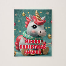 Niedliches Einhorn Weihnachten Personalisierte Kin