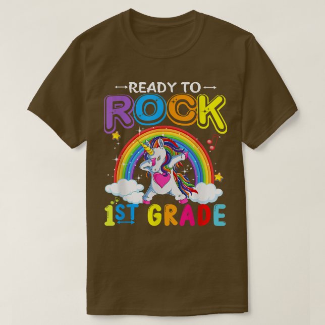 Niedliches Einhorn zurück in die Schule, bereit zu T-Shirt (Design vorne)