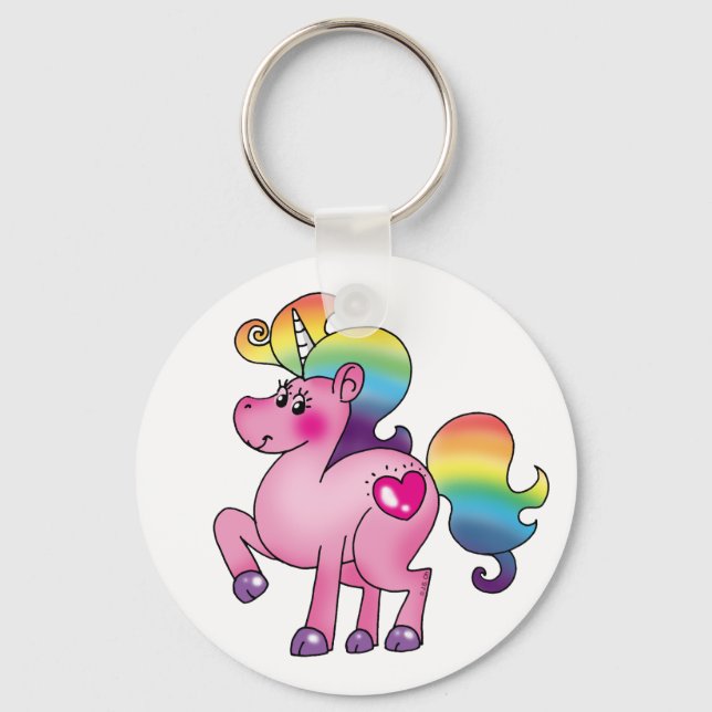 niedliches Einhornpony Schlüsselanhänger (Vorderseite)