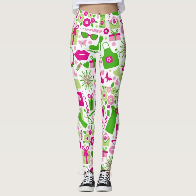 Niedliches Einkaufszubehör Leggings (Vorderseite)