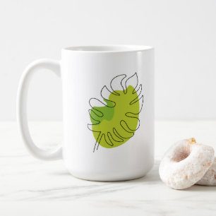Niedliches einzeiliges, tropisches abgeschiedenes  kaffeetasse