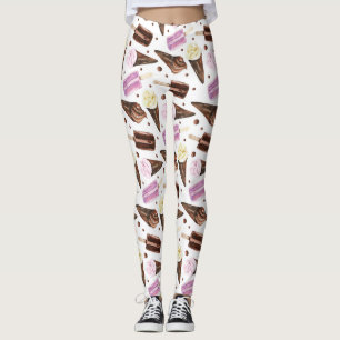 Niedliches Eiscreme-Leckerei-Muster Leggings