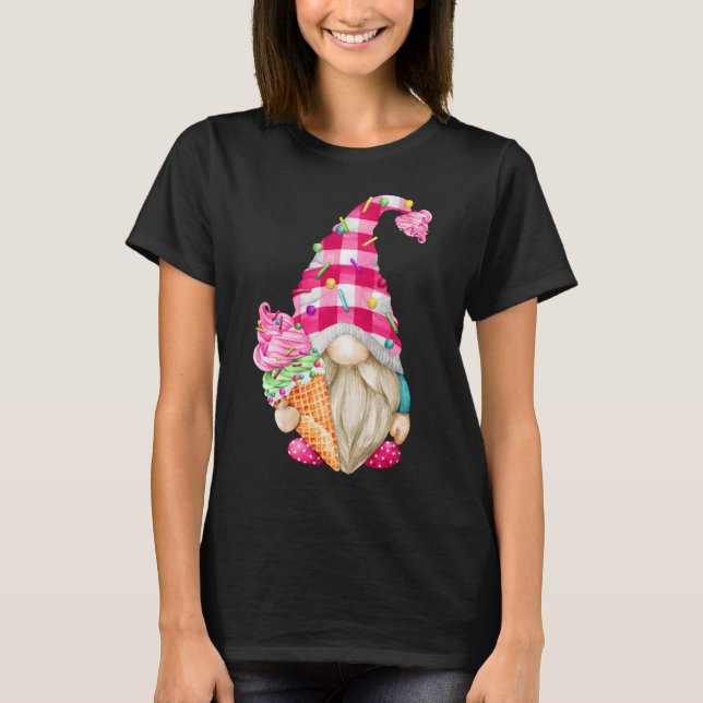 Niedliches Eiscreme-Lover-Genom für Frauen mit ros T-Shirt (Vorderseite)