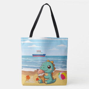 Niedliches Eisessen am Strand Tasche