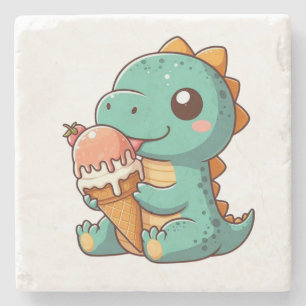 Niedliches Eisessen Steinuntersetzer