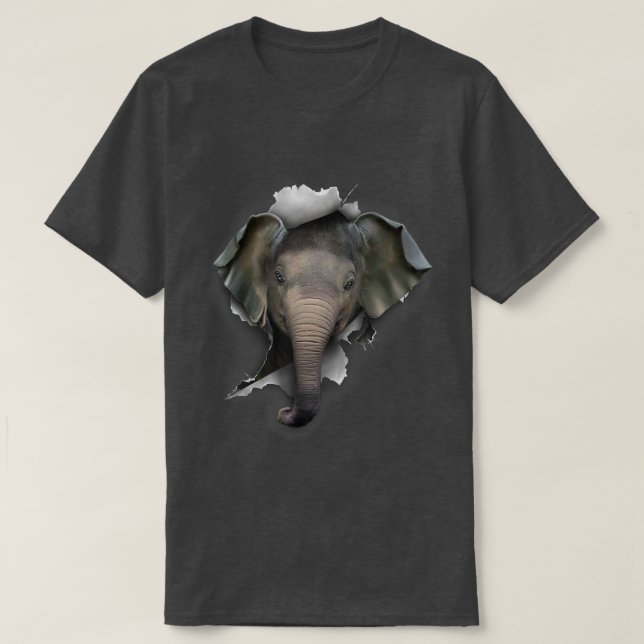 Niedliches Elefant-Shirt, Elefantengeschenke, Elef T-Shirt (Design vorne)