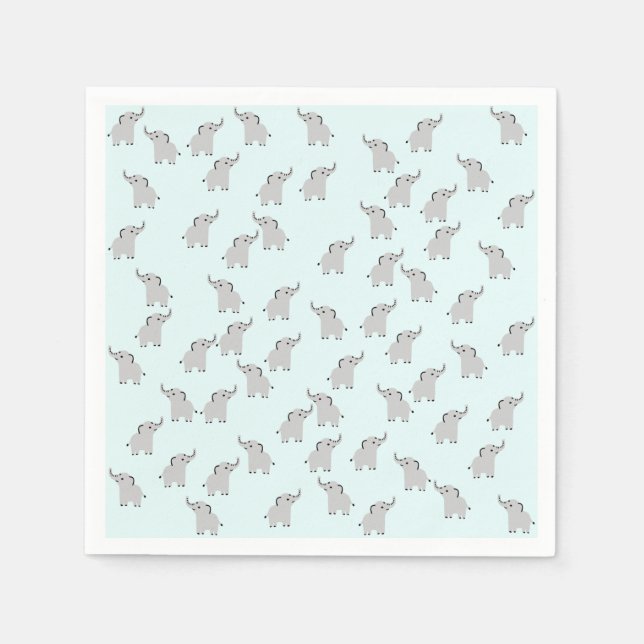 Niedliches Elefantenpapier Napkins Serviette (Vorderseite)